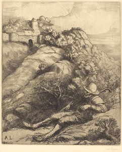 Sovende gjeter (Le repos du berger) av Alphonse Legros