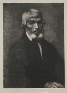 Lite portrett av Thomas Carlyle av Alphonse Legros