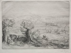 Souvenir of a Valley i Burgund av Alphonse Legros