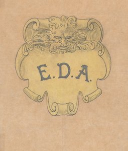 Studer etter et navneskilt i bronse for Edward D. Adams, ca. 1892. av Alphonse Legros
