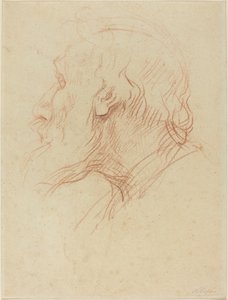 Studie av en tigger. av Alphonse Legros