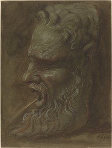 Studie av en maske av Alphonse Legros