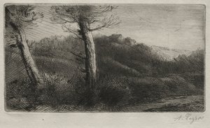 Solnedgang. av Alphonse Legros