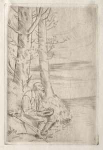 Den blinde tiggeren. av Alphonse Legros