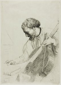 Kontrabassspilleren av Alphonse Legros