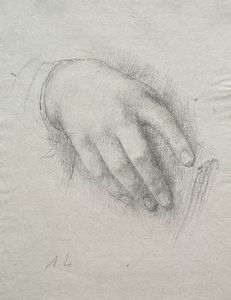 Hånden til Nora E. Legros. av Alphonse Legros