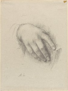 Hånden til kunstnerens datter. av Alphonse Legros