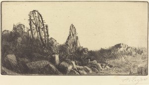 The Old Race-grounds at Montrouge De gamle bruddene i Montrouge. av Alphonse Legros