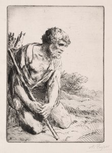 The Prodigal Son 3rd Plate. av Alphonse Legros