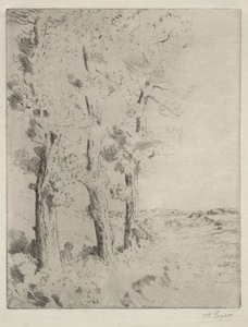 Leseren: Foredraget under trærne, ca. 1882. av Alphonse Legros
