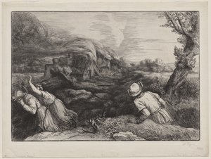 Landsbyen i flammer av Alphonse Legros