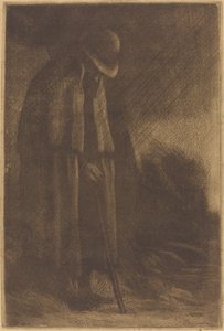 Reisende tar ly Den reisende søker ly. av Alphonse Legros