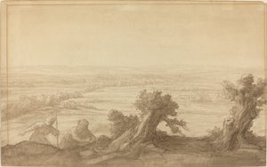Utsikt over Flat Country, 1906. av Alphonse Legros