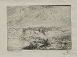 Landsbyen Wimille, nær Boulogne. av Alphonse Legros