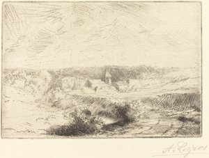 Village of Wimille, nær Boulogne Village de Wimille, pres Boulogne. av Alphonse Legros