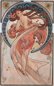 Dans (rose) av Alphonse Mucha