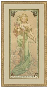 Fire årstider: Våren, 1900 av Alphonse Mucha