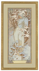 Fire årstider: Vinter, 1900 av Alphonse Mucha