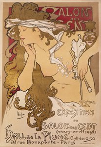 Salon of the Hundred, 1896 av Alphonse Mucha