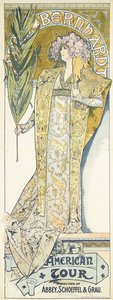 Sarah Bernhardt, American Tour, 1895 av Alphonse Mucha