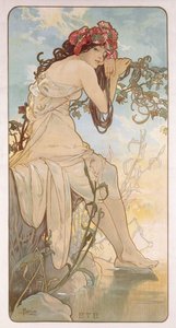 Sommer; Ete, ca. 1896 av Alphonse Mucha