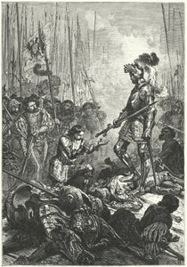 Frans I av Frankrike ble tatt til fange i slaget ved Pavia av Alphonse Marie de (after) Neuville