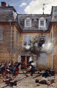 Et overraskelsesangrep, Metz, 1884 av Alphonse Marie de Neuville