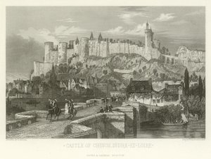 Slottet i Chinon, Indre-et-Loire av Alphonse Marie de Neuville