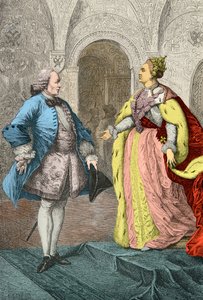 Intervju mellom Denis Diderot og keiserinne Katarina 2 av Alphonse Marie de Neuville