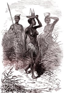Innfødte fra Nuer-stammen, øvre Nildalen av Alphonse Marie de Neuville