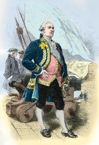 Portrett av Pierre André de Suffren kjent som fogeden av Suffen (gravering) av Alphonse Marie de Neuville