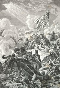 Slaget ved Bunker Hill i Boston av Alphonse Marie de Neuville
