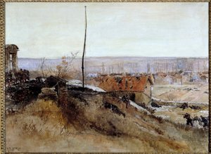Krigen 1870 - 1871: "" Angrep av kalkovnen ved Platriere de Champigny 2. desember av Alphonse Marie de Neuville