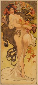 Høst fra serien Les Saisons, ca. 1900. av Alphonse Mucha