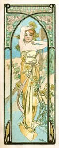 'Awakening of Morning', 1899 av Alphonse Mucha