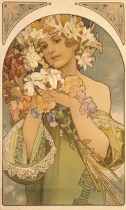 blomst av Alphonse Mucha