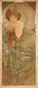 Emerald Fra serien The gems av Alphonse Mucha