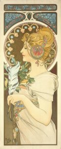 fjær av Alphonse Mucha