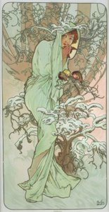 Vinter av Alphonse Mucha