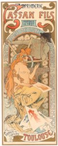 Cassan Fils utskrift av Alphonse Mucha