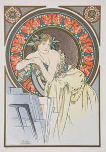 Kvinnen med valmuer, 1898. av Alphonse Mucha