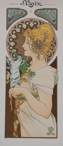 Fjæren, 1899. av Alphonse Mucha