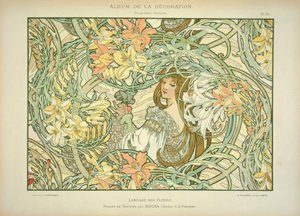 lilje av Alphonse Mucha