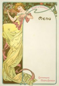 Moët & Chandon / Meny av Alphonse Mucha