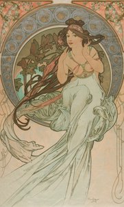 Musikk fra kunsten, 1898 av Alphonse Mucha