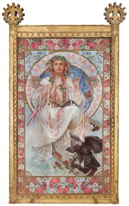 Portrett av Josephine Crane-Bradley som Slavia av Alphonse Mucha