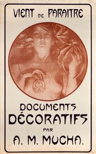 Plakat av Alphonse Mucha (1860-1939) av Alphonse Mucha - Størrelse 45x75 cm Privat samling