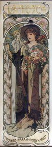 Plakat for Play La Tosca av Victorien Sardou, 1899 av Alphonse Mucha