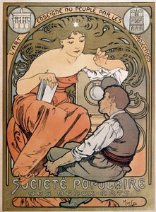 Plakat for Popular Society of Fine Arts, 1897.