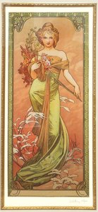 Spring fra serien Les Saisons av Alphonse Mucha